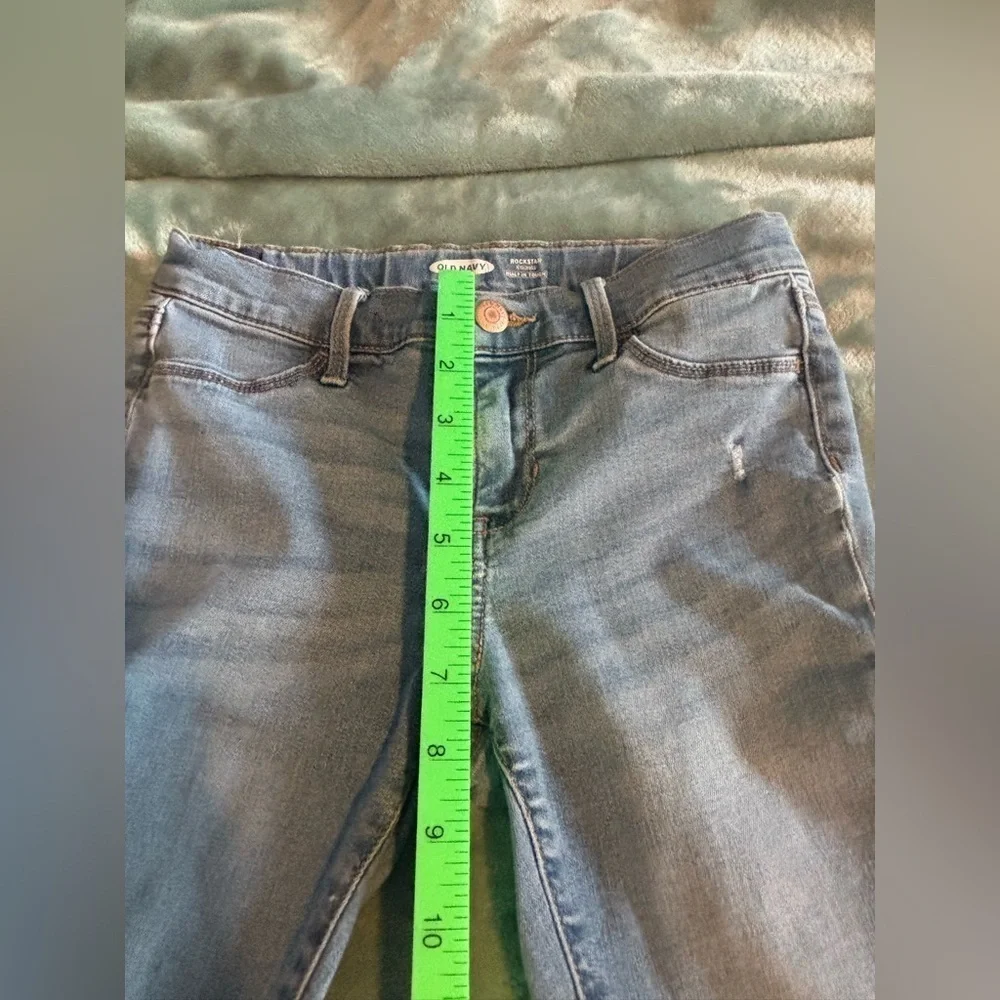2 pair Girls Old Navy Rock Star jeggings. Size 12 adjustable waist.